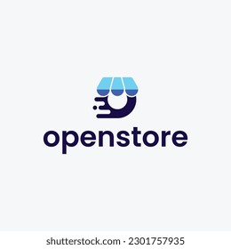 letter O logo, store logo symbol