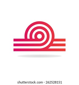 Letter O logo template. Abstract omega