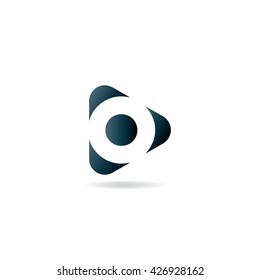 Letter O Logo Triangle Icon Design Template Elements