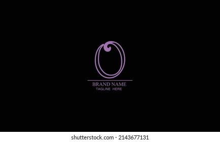 Letter O logo type element and abstract icon