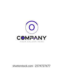 Letter O Logo Vector Design Illustration with Company Name and Your Text Here. Logo Template on white background.