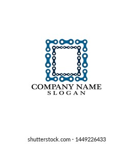 Letter O logo, vector illustration of modern icon bike chains