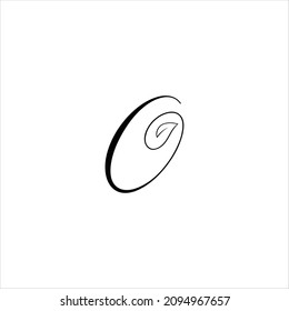 letter o logo vector leaf template line