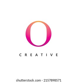 Plantilla vectorial del logotipo de la letra O, diseño del logotipo inicial de la carta creativa O