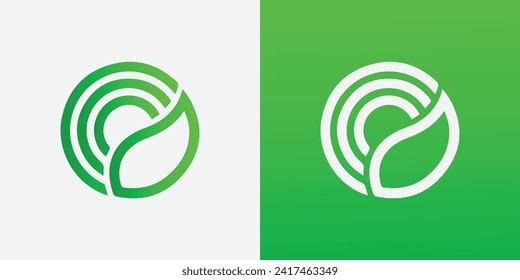 Plantilla vectorial del logotipo de la letra O, logotipo de un círculo creativo