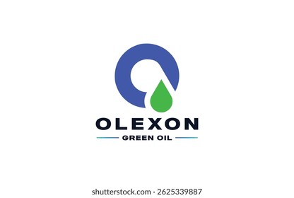 Letter O Logo with Water Drop Element for Eco Energy Brand