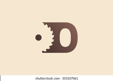 Letter O Logo, woodworking logo design. 