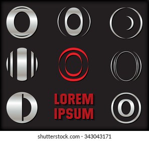 Letter O logo.Alphabet logo design.Vector template.