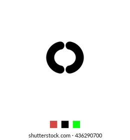 The letter O for logos, icons, web design, the template element. Black letters on a white background English alphabet. Vector Illustration Eps10.