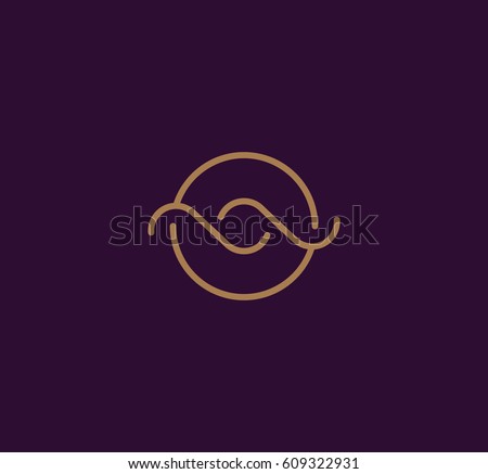 The letter O  logotype .Abstract linear  camera shutter vector logo.