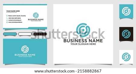 Letter O logotype blue color,Technology and digital abstract dot connection vector logo