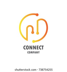 Letter O logotype,Technology and digital abstract dot connection vector logo