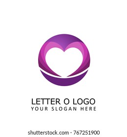 letter o love logo