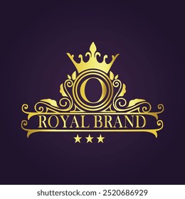 Letter O luxury gold logo concept