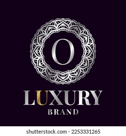 letter O luxury initial circle vector logo design