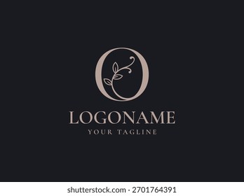 Vector de diseño de logotipo de monograma de lujo con letra O