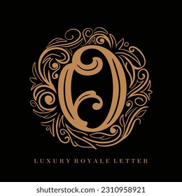 Letter O Luxury Royal Circle Ornament Logo