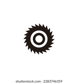 Letter O machine, tool geometric symbol simple logo vector