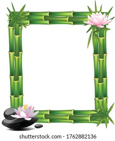 Letter O made of bamboo tree