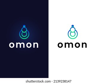 letter o with man logo design template
