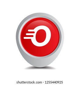 letter O and map pin. logo concept. Designed for your web site design, logo, app, UI