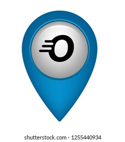 letter O and map pin. logo concept. Designed for your web site design, logo, app, UI