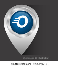 letter O and map pin. logo concept. Designed for your web site design, logo, app, UI