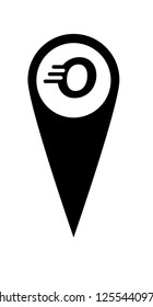 letter O and map pin. logo concept. Designed for your web site design, logo, app, UI