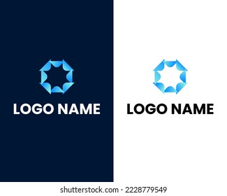 letter o mark modern logo design template