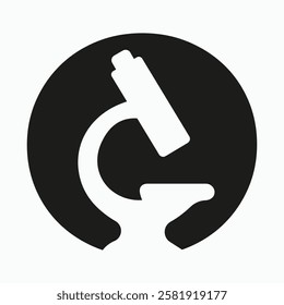 Letter O Microscope Symbol For Medical Experiment Sign