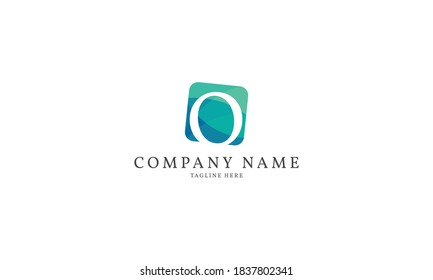 letter O modern square logo template