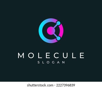 Letter O Molecule Molecular Science Particle Biotechnology Chemical Colorful Vector Logo Design