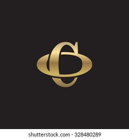 letter O and  monogram golden logo