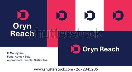 Letter O Monogram Logo with Gateway Door Opening Symbol. Bold circular shape with doorway cutout, representing threshold, access, and transition for modern branding identity.