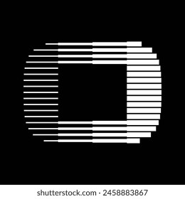 Ilustración del icono del logotipo de líneas de letra