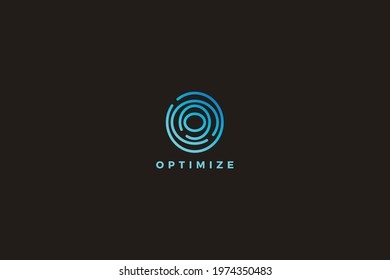 Letter o motion optimization business logo   