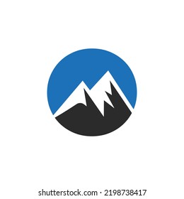Letter O Mount Logo Vector Sign. Mountain Nature Landscape Logo Combine With Hill Icon and Template