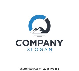 Letter O Mountain Business Company Logo Design	