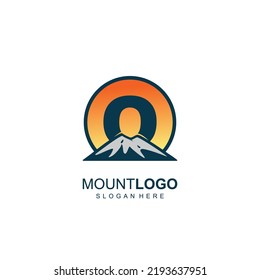 Logo De La Letra O Mountain. Explorar la plantilla del logotipo de la empresa Mountain Advantage