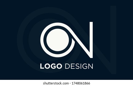 letter O and N logo vector.

