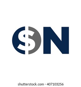 letter O and N logo vector.