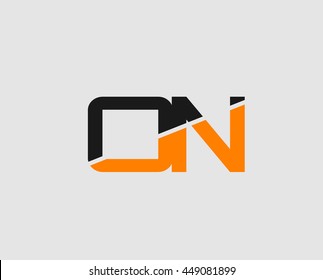 Letter O and N logo vector
