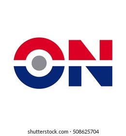 letter O and N logo vector