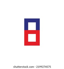 Letter O and N, number 8 geometric symbol simple logo vector