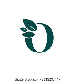 Letter O Nature Logo Vector. Initial O Leaf Monogram Logo Identity for Branding