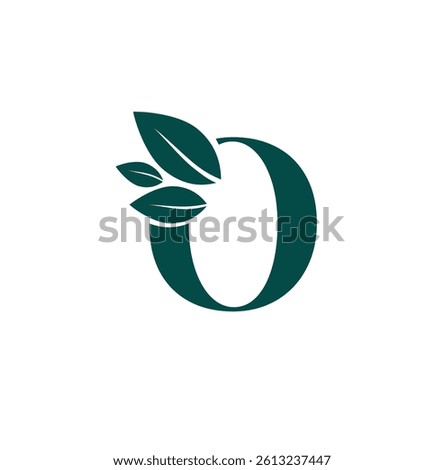 Letter O Nature Logo Vector. Initial O Leaf Monogram Logo Identity for Branding