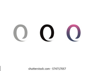 Letter O with negative space