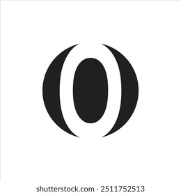 Letter O negative space circle shape modern logo design, creative elegant monogram logo design