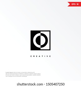 Letter O negative space logo design template. Colorful creative sign. Universal vector icon. Modern logotype symbol. eps10
