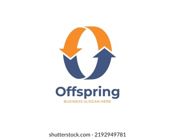 Letter o number 0 accounting and finance logo icon